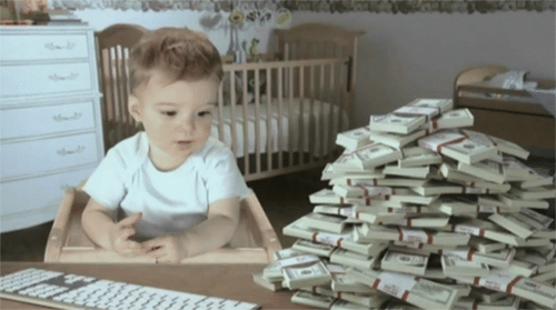 Etrade pile of cash